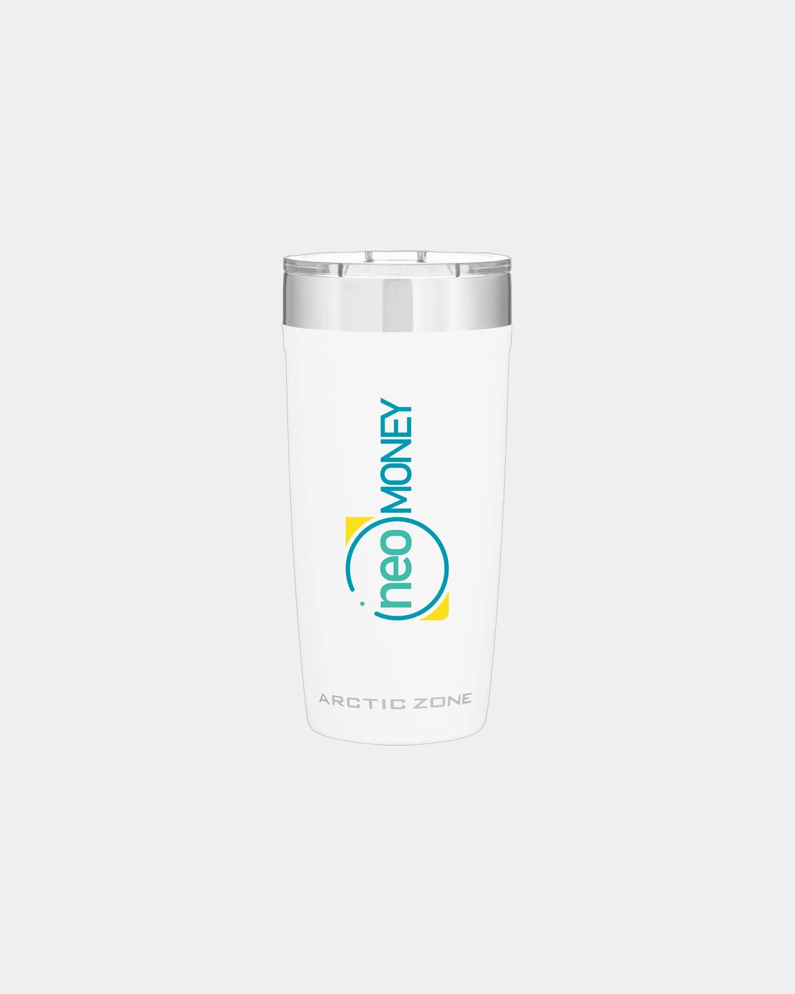 Custom insulated stainless steel 20 oz tumbler - White